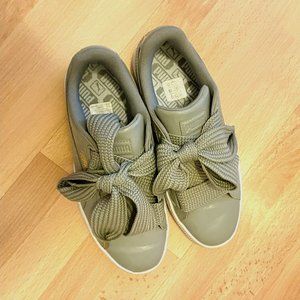 Puma basketball heart patent leather sneakers